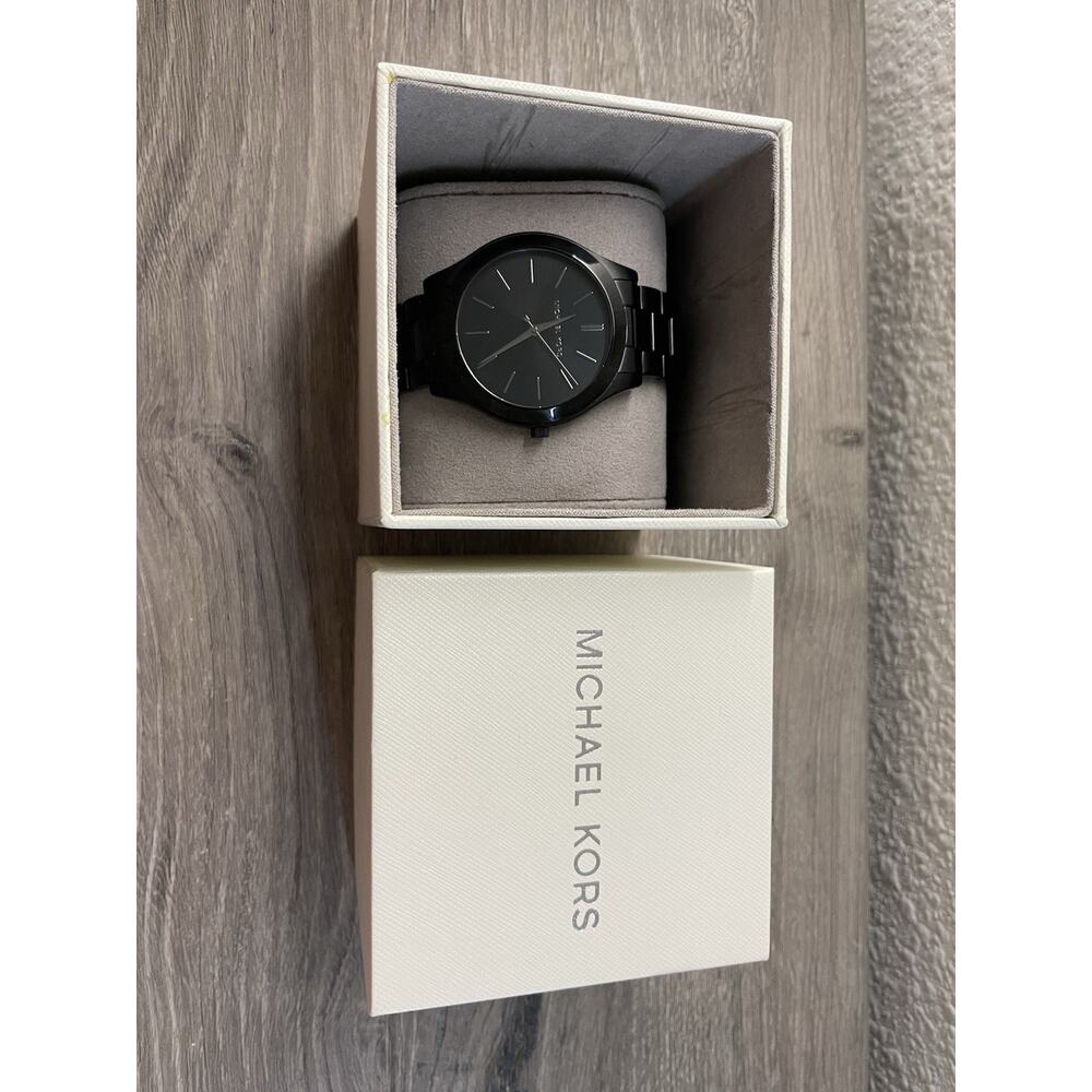 Michael Kors Slim Runway Black Ion-Plated Stainless Steel Men's Watch MK-8672 - Picture 7 of 11